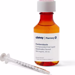 Fenbendazole Compounded Oral Oil Liquid Marshmallow Flavored for Dogs, Cats, & Horses, 150-mg/mL, 30 mL