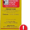 Durvet Ivermectin Pour-On for Cattle, 5mg/mL, 250-mL